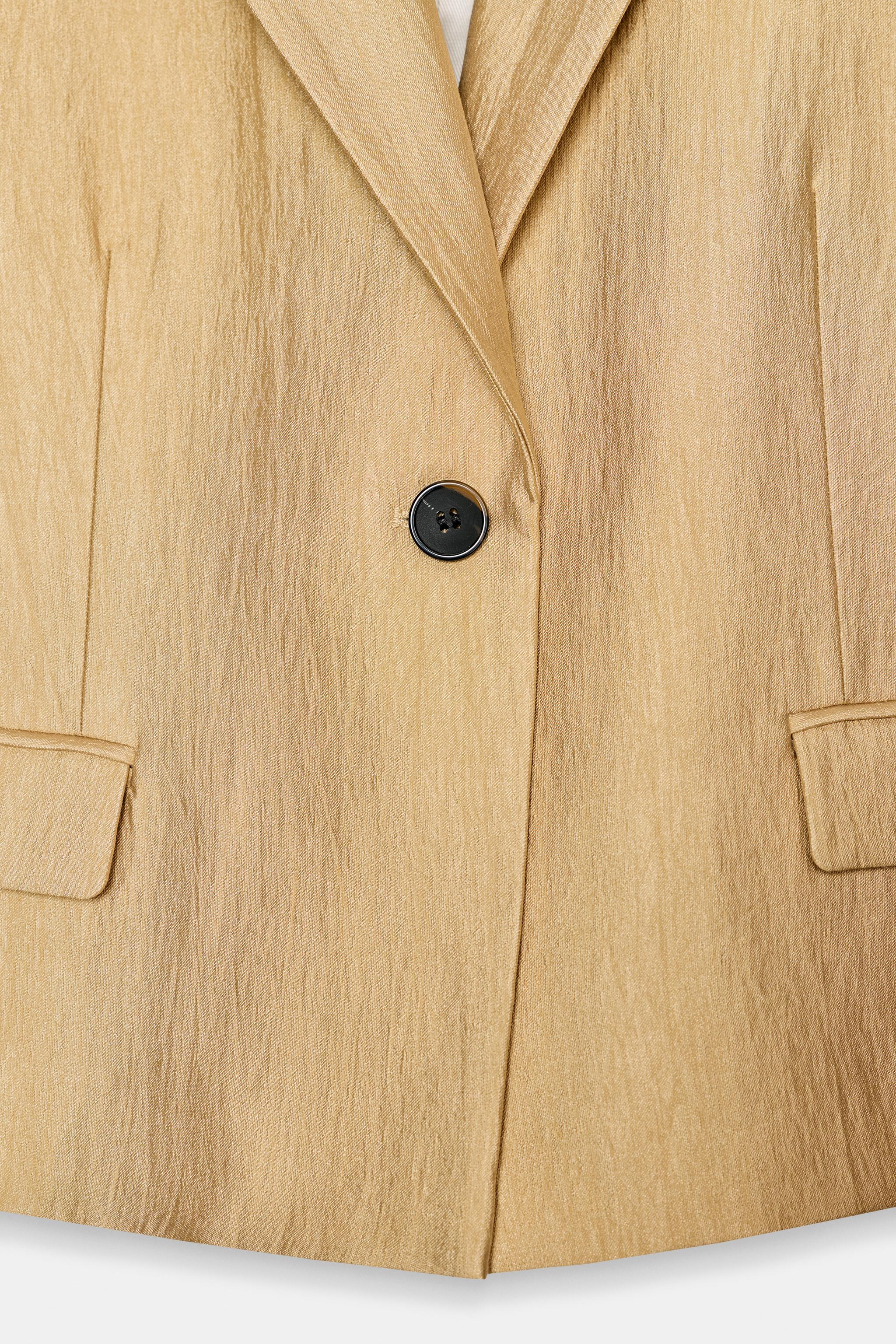 ZW COLLECTION METALLIC CROPPED BLAZER